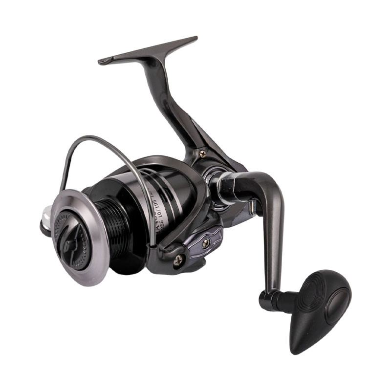 Moulinet à poisson tournant avec bobine en aluminium d'eau salée, 5 + 1 roulements
