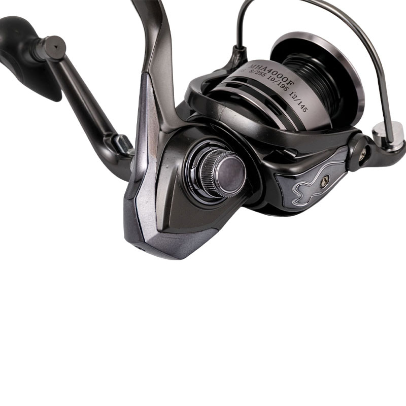 Moulinet à poisson tournant avec bobine en aluminium d'eau salée, 5 + 1 roulements