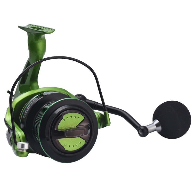 Moulinets de poisson de mer profonde en métal vert roue distante longue roue de radeau moulinets de coulée d'appât moulinet de pêche en rotation